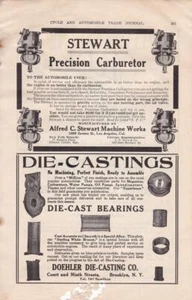 1911 Stewart Precision Carburetor Ad / 1911 PETREL Auto  Ad (reverse side) - Picture 1 of 1