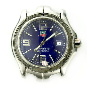 TAG HEUER DIVER PROF WT1113 BLUE DIAL STAINLESS STEEL WATCH HEAD - PARTS/REPAIRS