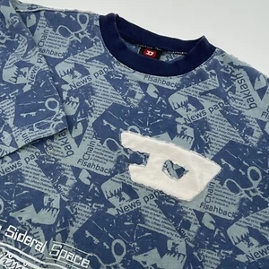 Diesel T Shirt Youth Multicolor All Over Print The Sideral Space Short Sleeve - Picture 1 of 12