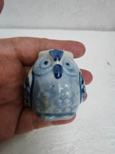 CH Chinesisches blau-weißes altes Porzellan in Eulenform Studie Dekoration - Bild 1 von 16