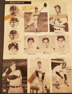 INCREDIBLE Collection 23 AUTOGRAPHS 1954 White Sox w/ Nellie Fox, Minoso + TOUGH