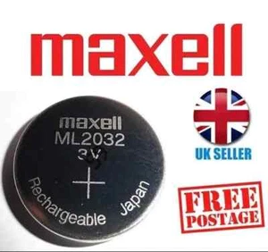 ML2032 ML 2032 Rechargeable Battery. Genuine Maxell BIOS CMOS Dreamcast K750 - Picture 1 of 2