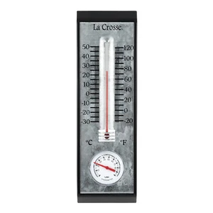 204-1526 La Crosse 10" Indoor/Outdoor Bimetal Thermometer with Hygrometer - Picture 1 of 4