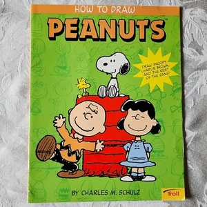 How to Draw PEANUTS Schulz Charles M. 2001 TROLL Artistic Snoopy Comics Vintage - Foto 1 di 14