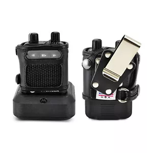 Mot Minitor VI (6) Voice Pager Radio przeciwpożarowe Czarne Skórzane etui Metalowy klips do paska - Zdjęcie 1 z 12