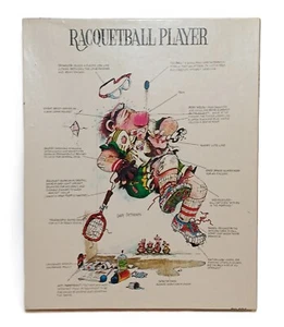 Vintage 1980 Racquetball Player Jigsaw Puzzle Gary Patterson 550 Pieces Complete - Picture 1 of 14