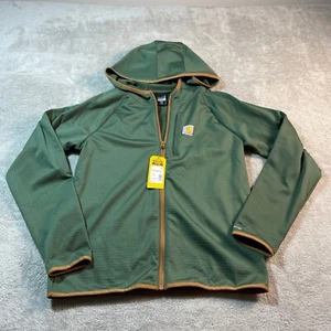 Carhartt Force Hoodie Kids XL Green Sweatshirt 18/20 Cilantro Full Zip Outdoorsy - Picture 1 of 10