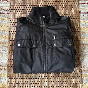 Belstaff Motorcycle Jacket Black Full Zip Riding Biking Men’s Size XL - Picture 1 of 5