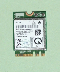Qualcomm:QCNFA364A 802.11ac 867Mbps Bluetooth 4.1 0G13K7 Killer1535 AC1535 - Bild 1 von 2