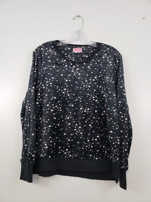 (Ju) Kate Spade 女式睡衣上衣毛衣 M 码超柔软模糊舒适星星开衩 — 第 1/4 张图片