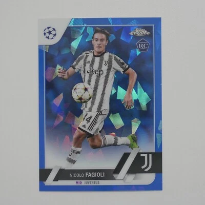 2022-23 Topps Chrome UEFA Nicolo Fagioli Sapphire Icy #53 - Image 1 of 2