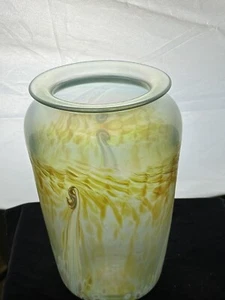 Anfang 2000 schillerndes Kunstglas signiert Eric Dandurand Fiona Bleu C.A. Seltene HTML - Bild 1 von 12