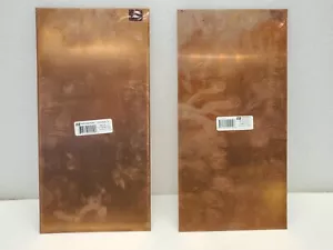 2 Sheets .032 Copper Sheet Material 6” x 12” - Picture 1 of 5
