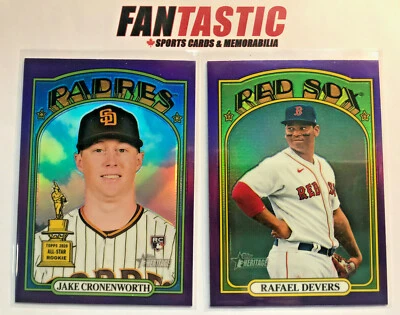 2021 Topps Heritage High Number PURPLE CHROME Parallel Card YOU PICK - Image 1 of 2