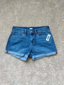 Pantalones cortos vaqueros Old Navy con puños tiro medio para mujer 2 - Imagen 1 de 3