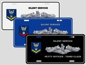 Placa de licencia de insignia de delfín de rango y clasificación alistada - Imagen 1 de 6