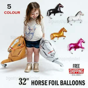 Horse Foil Balloon Kid Birthday Balloons Decoration Animal Supplies Helium UK - Picture 1 of 7
