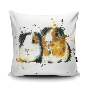 Wraptious Kat Williams Black & Orange Guinea Pig Vegan Suede Cushion - Picture 1 of 1