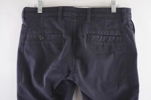 G Raw Größe 33x32 blau Tapered Chino Hose dunkle Waschung niedriger Bund Baumwolle Polyester EA - Bild 1 von 10