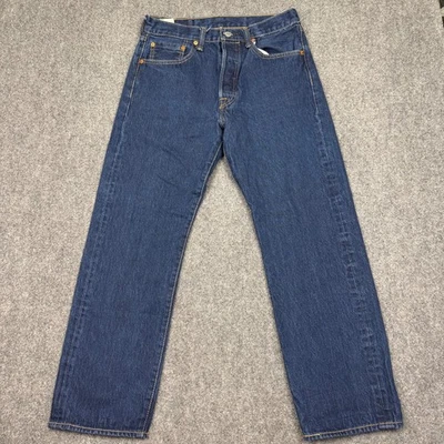 Levi's 501 Button Fly Jeans Mens 32x30 Fits (30x28) Blue Denim Wash EUC - Image 1 of 4