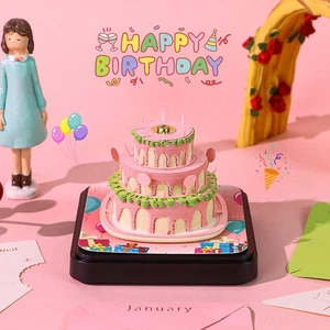 Birthday Gift Cake Paper Carving Calendar 3D Notepad Desktop Ornament L4W0 - Picture 1 of 16