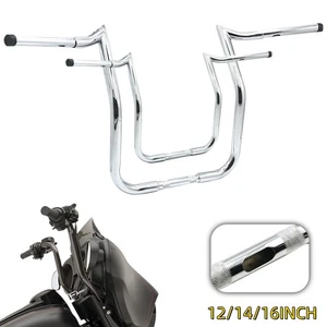 12" 14" 16" Rise Ape Hangers Handlebar For Harley Dyna Wide Glides - Picture 1 of 5