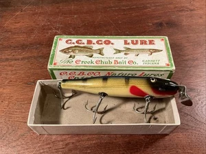 NICE Vintage Creek Chub Pikie Minnow Model No 701 Perch Finish w/ Correct Box - Picture 1 of 10