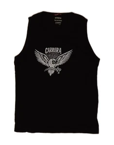 CARRERA Mens Graphic Vest Top 2XL Black Cotton AG09 - Picture 1 of 3