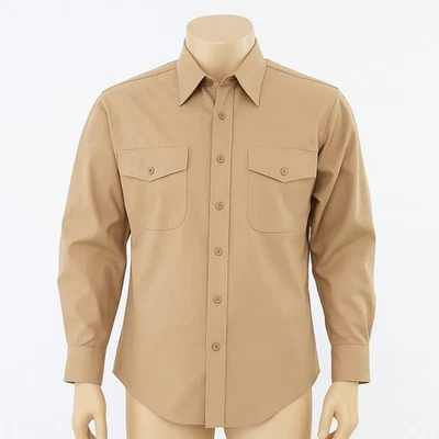 USMC Dress Shirt Mens 16x33 Military Uniform Premium Vintage Made In USA - Image 1 of 4