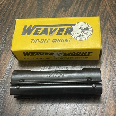 Vintage Weaver N2 Rifle Scope Side Mount 3/4", For .22 Rifles w 3/8” Grooves - Image 1 of 4