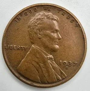1937 S Lincoln Wheat Cent AU You Grade It! Penny Type Coin Free Ship! - Picture 1 of 4
