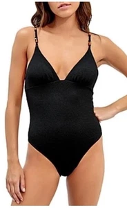 Traje de baño ViX 299548 Firenz Claire Flora traje de baño de una pieza negro talla grande nuevo con etiquetas - Imagen 1 de 6