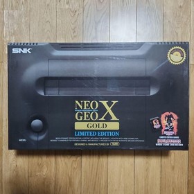 SNK Neo Geo X Gold Limited Edition Console Complete Set Black Tested Used Japan