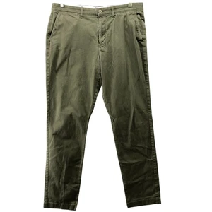 Uniqlo 770 Slim Chino Hose Herren 34x34 olivgrün Stretch Flatfront - Bild 1 von 11