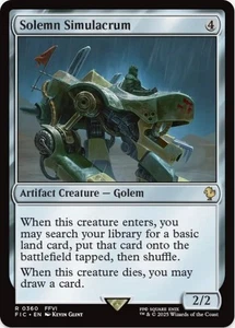 1 x Solemn Simulacrum - Final Fantasy Commander - LP - MTG - Picture 1 of 1