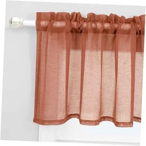 Boho Valances for Windows,Sheer Rustic Western Curtains for Kitchen Living - Picture 1 of 8