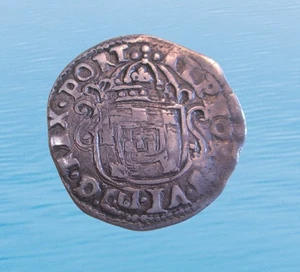 PORTUGAL 100 REIS TOSTÃO 1656-1667 SILVER AFONSO VI KM 76 #254# - Picture 1 of 2