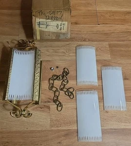 Vintage Universal Messing Hängeleuchte MCM nie benutzt 9696 - Bild 1 von 7