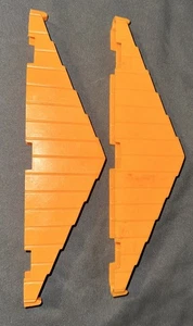 2 Vintage Lincoln Logs 3 Kerbe orange Dachstühle Original Ersatzteil - Bild 1 von 4