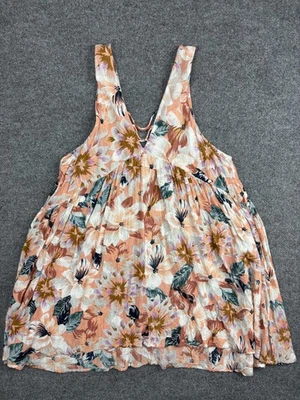 Vestido Rip Curl Para Mujer Grande Melocotón Floral Sin Mangas Solero Boho 100% Viscosa Foto 1 de 4