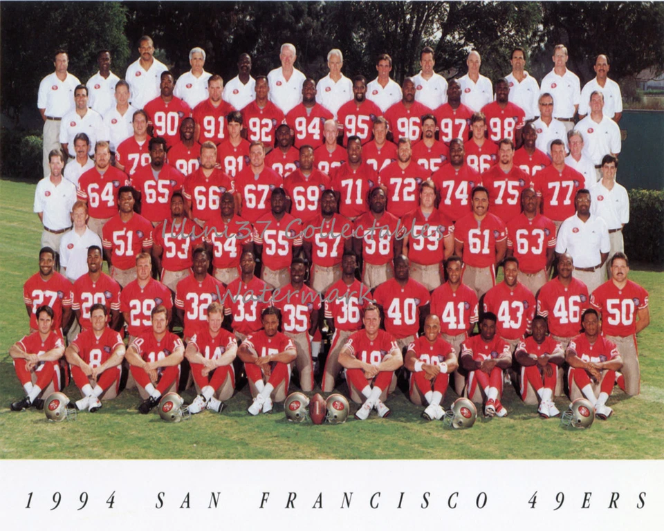 1994 SAN FRANCISCO 49ERS SUPER BOWL CHAMPIONS TEAM 8X10 PHOTO - Image 1 of 1