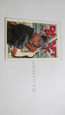 1995 Topps Jacob Cruz signed BASEBALL CARD - Image 1 of 3