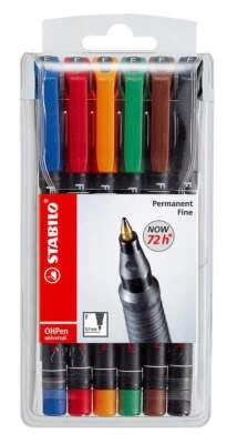 Folienstift - STABILO OHPen universal - permanent fein - 6er Pack - mit 6 - Bild 1 von 2