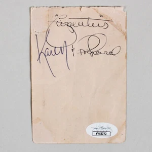 Karen & Richard Carpenter signierte Albumseite - Echtheitszertifikat JSA - Bild 1 von 4