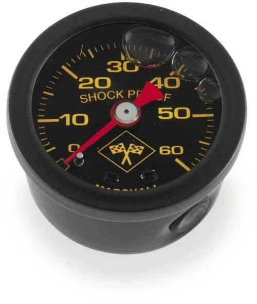 Medidor de pressão de óleo Biker's Choice 496459 0-60 PSI preto à prova de choque - Imagem 1 de 1