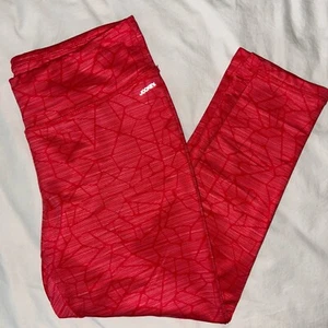 JOCKEY Activewear Legging Pants Womens Size Medium Red Workout Gym Yoga - Picture 1 of 10