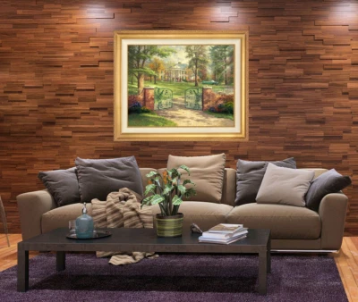 Thomas Kinkade Graceland 50 aniversario 25,5x34 galería prueba óleo sobre lienzo Foto 1 de 4