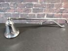 Vintage Chrome Candle Snuffer with long handle 7.5”  With Hinged Bell Snuff Cap
