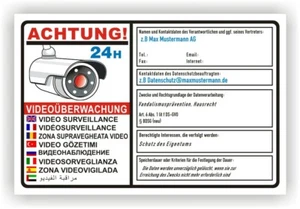 Videovigilancia compatible con RGPD texto deseado individual videovigilado Vi102 - Imagen 1 de 4