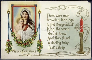 Postal foto de Estados Unidos, 1922. Feliz Navidad - Imagen 1 de 2